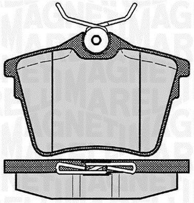 MAGNETI MARELLI stabdžių trinkelių rinkinys, diskinis stabdys 363916060616